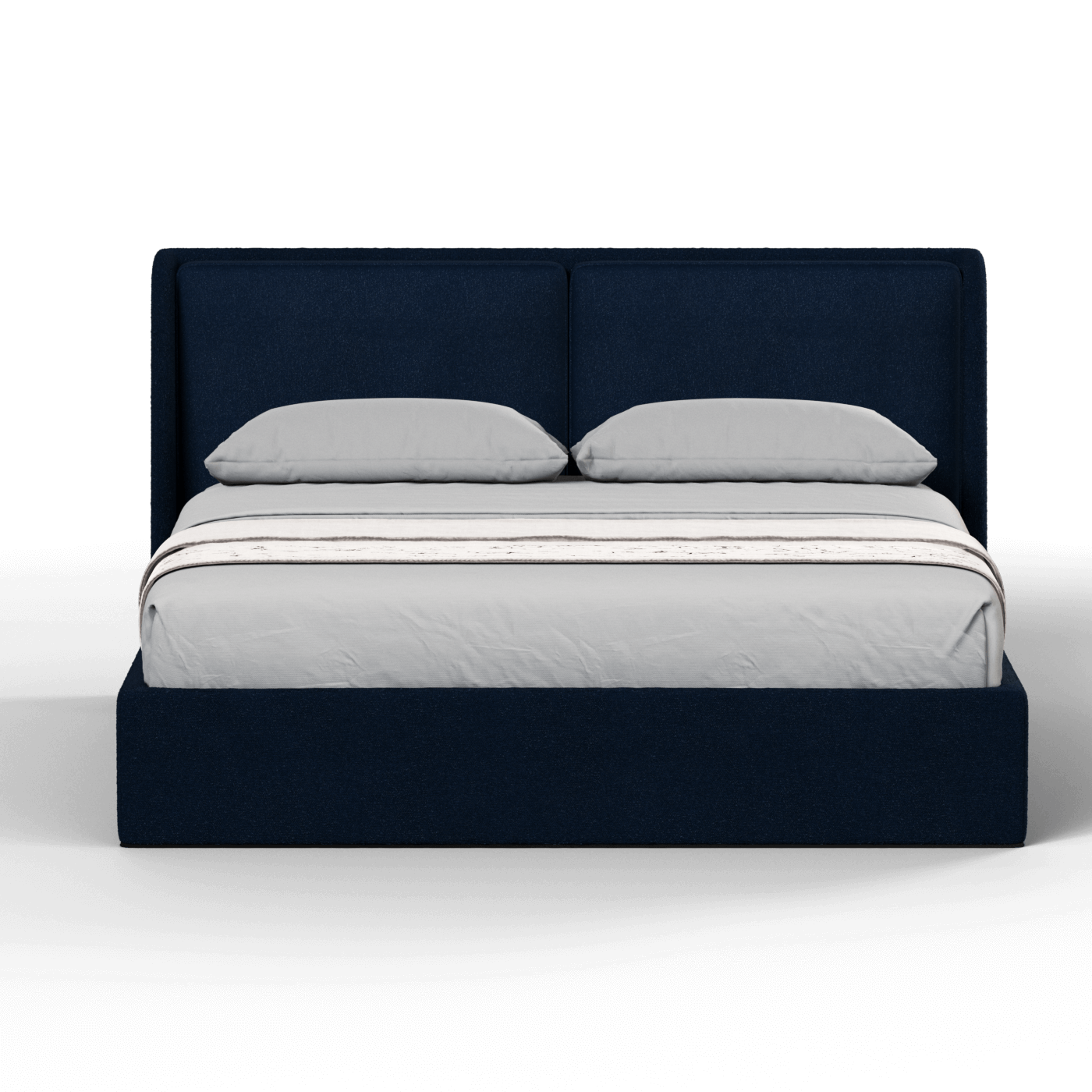 Lit double rembourré Ruby en tissu haut de gamme 
