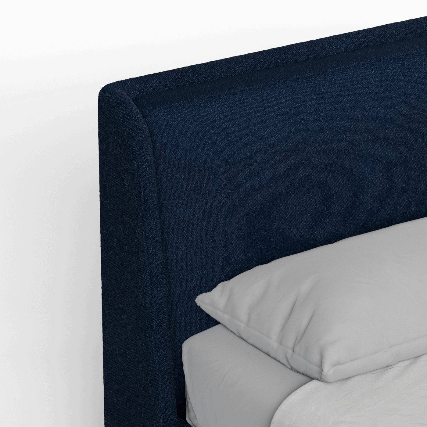 Lit double rembourré Ruby en tissu haut de gamme 