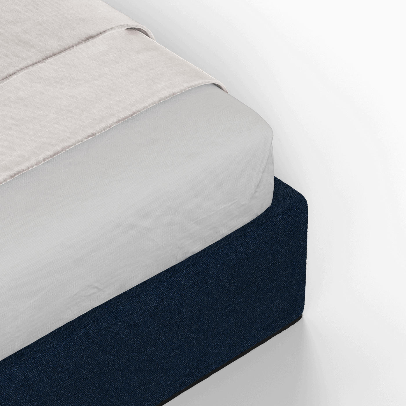 Lit double rembourré Ruby en tissu haut de gamme 
