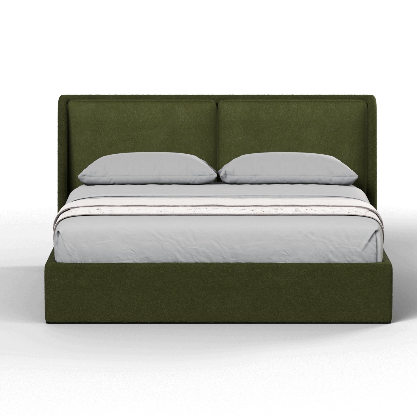 Lit double rembourré Ruby en tissu haut de gamme 
