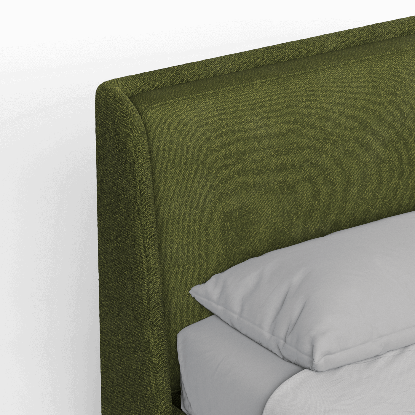 Lit double rembourré Ruby en tissu haut de gamme 