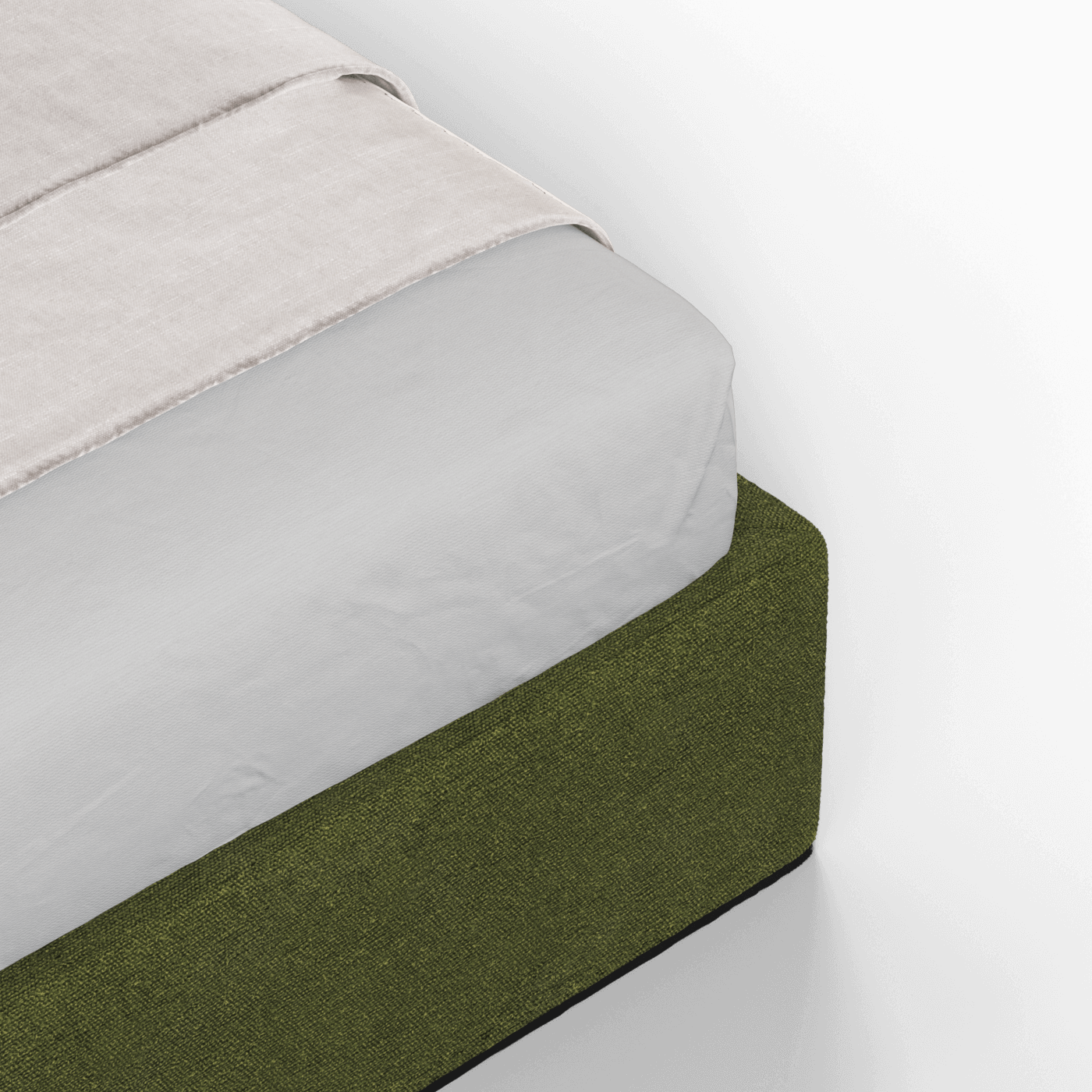 Lit double rembourré Ruby en tissu haut de gamme 