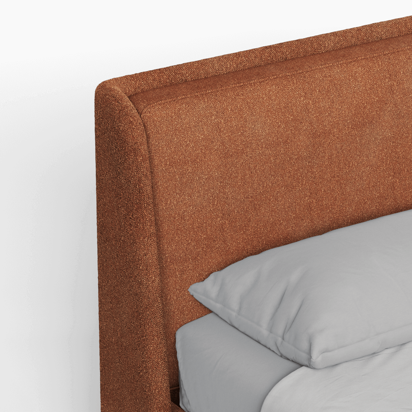 Lit double rembourré Ruby en tissu haut de gamme 