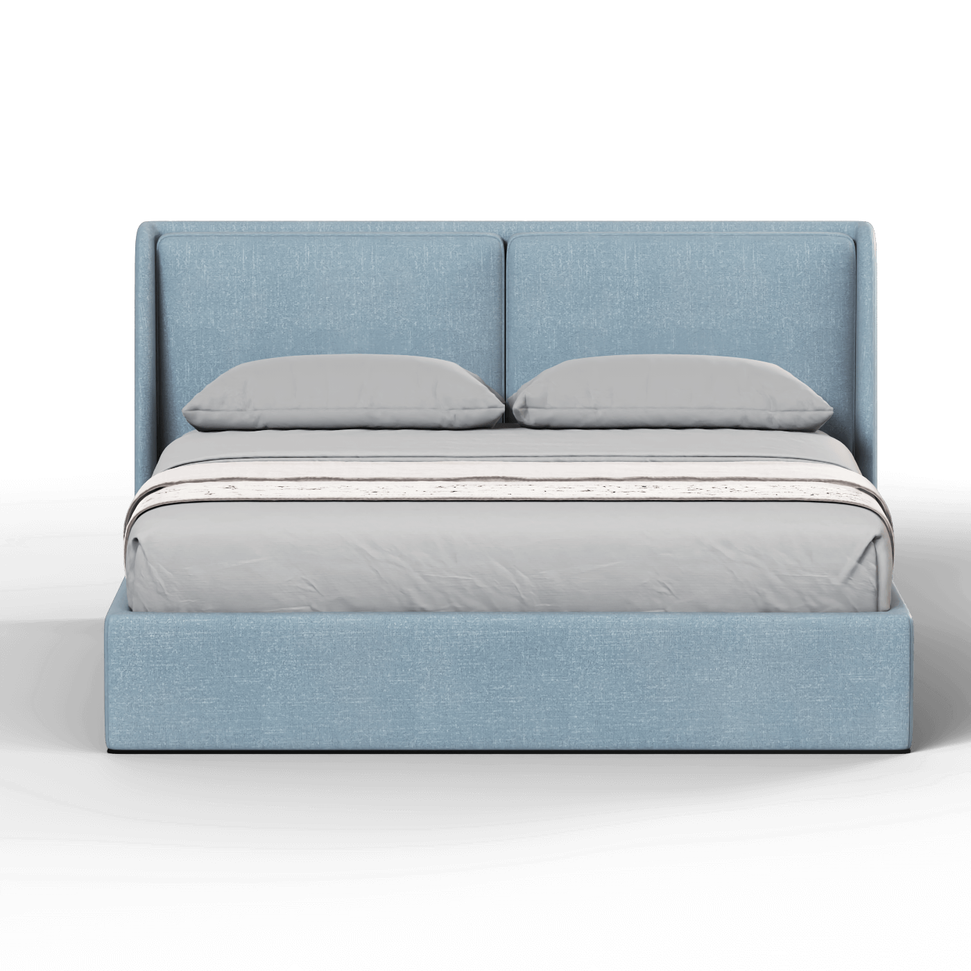 Lit double rembourré Ruby en tissu haut de gamme 
