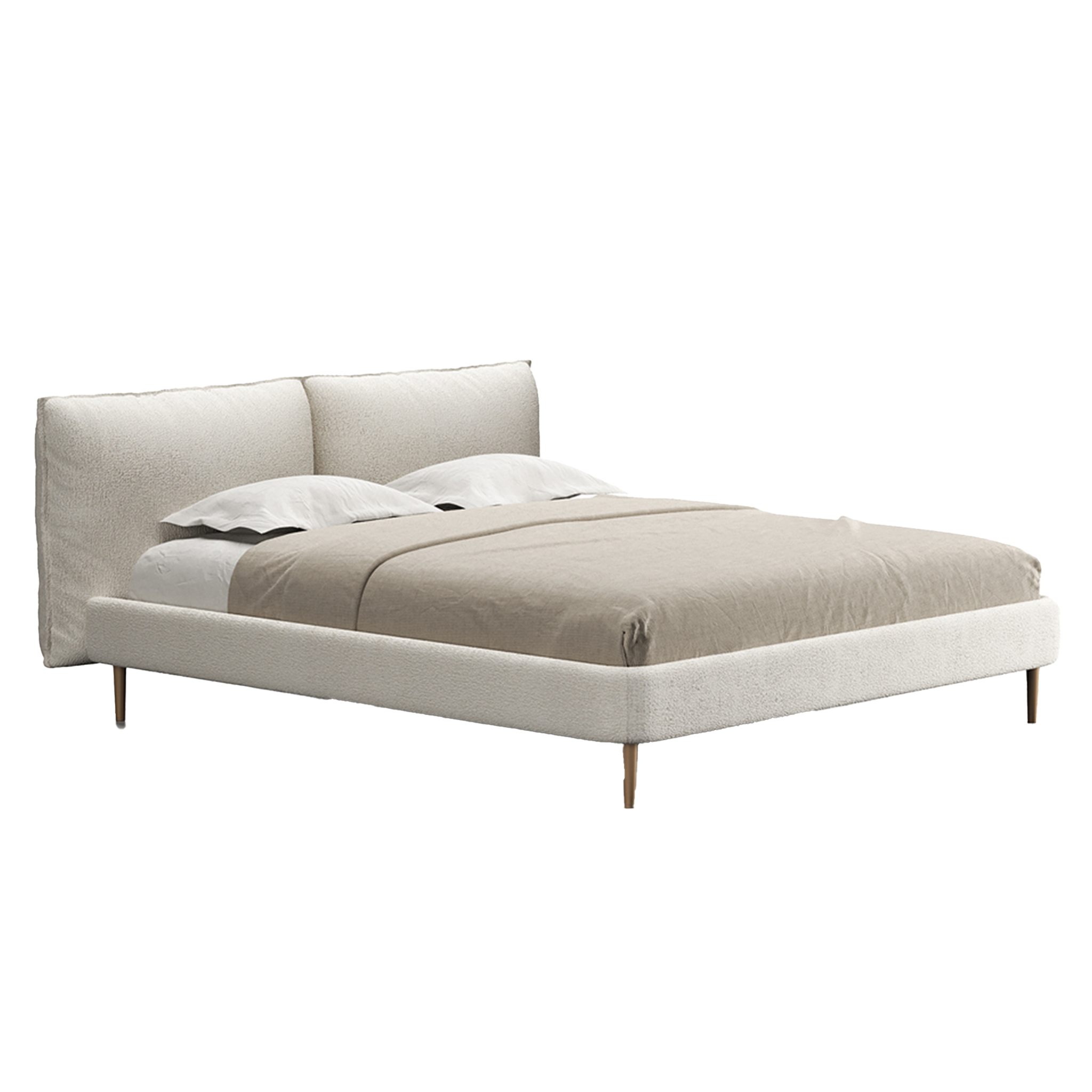 Somfy Bed with Cushioned Headboard