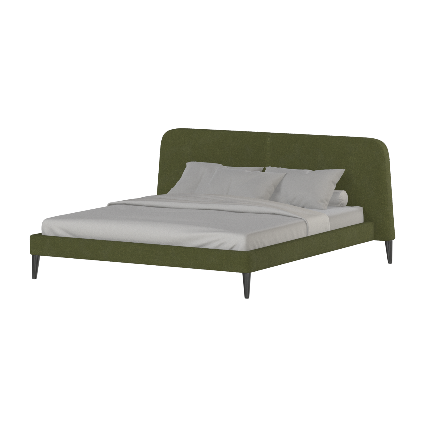 Lit double Selma avec capitonnage vertical profond