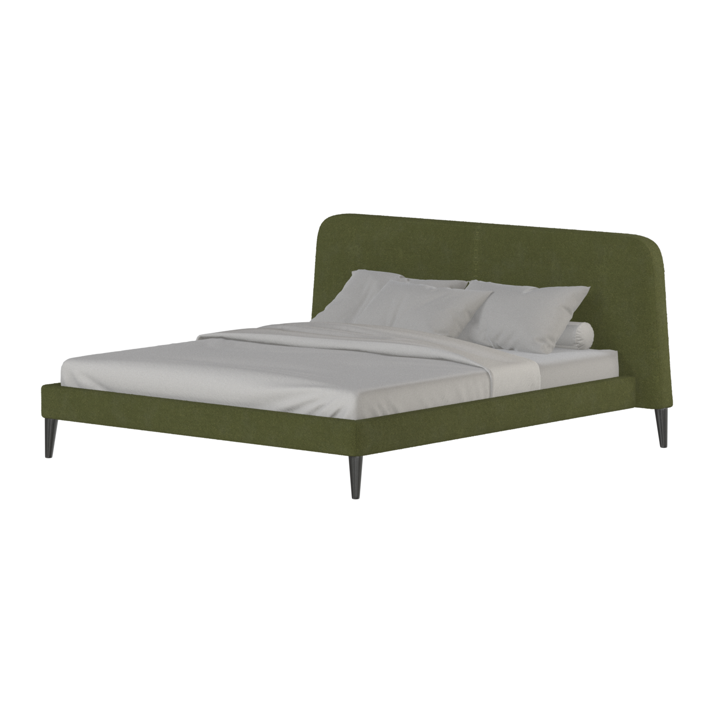 Lit double Selma avec capitonnage vertical profond