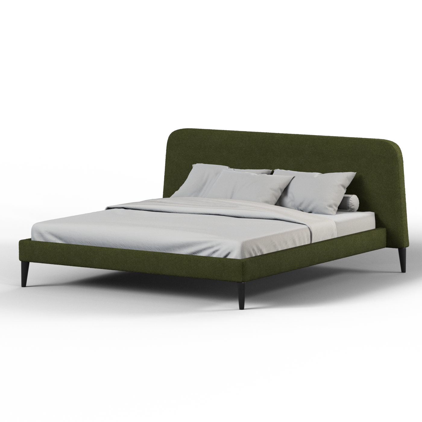 Lit double Selma avec capitonnage vertical profond
