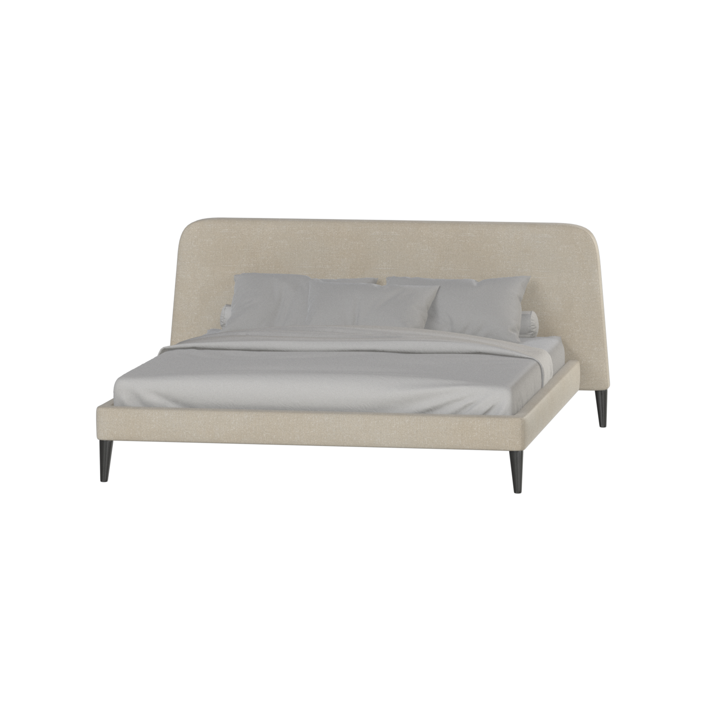 Lit double Selma avec capitonnage vertical profond
