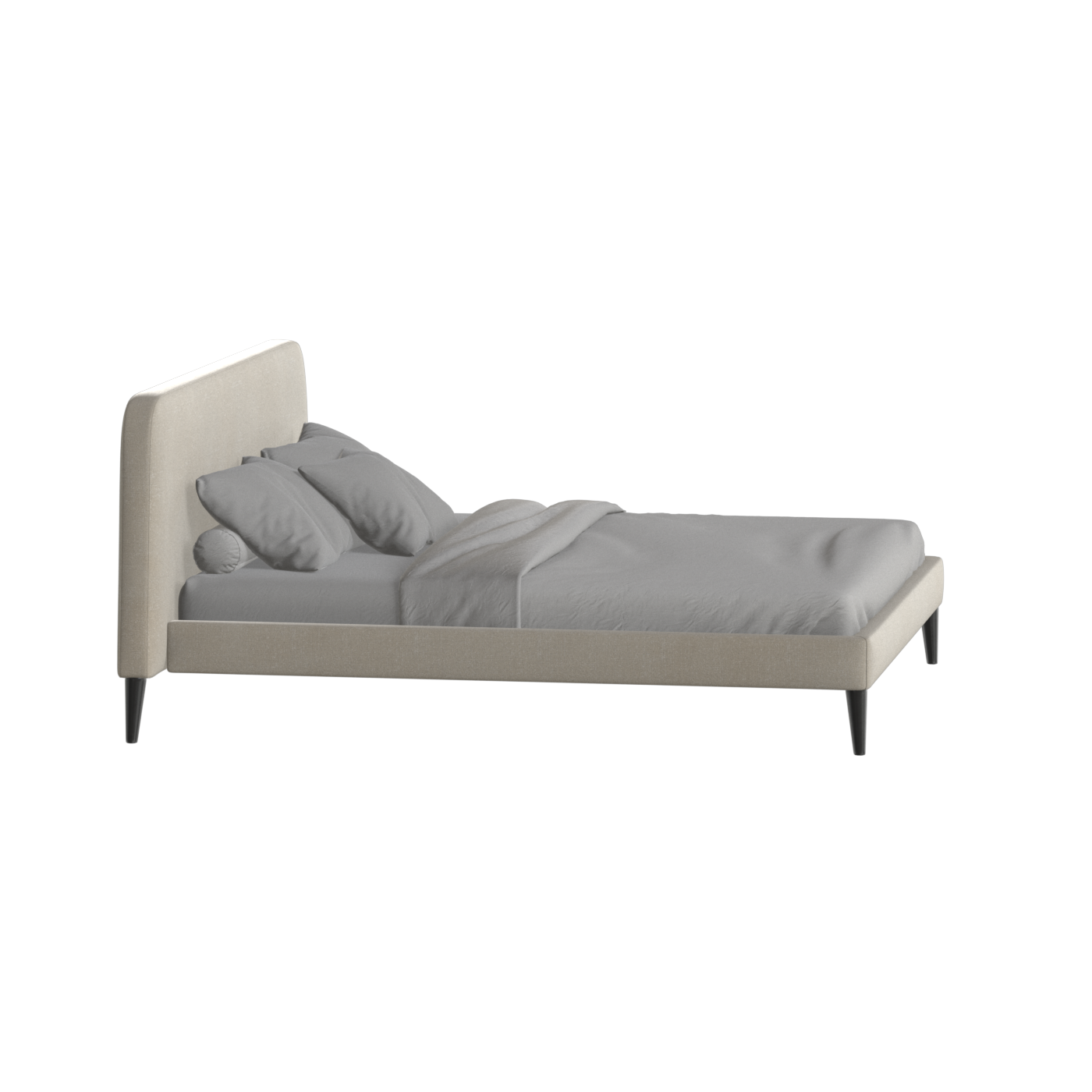 Lit double Selma avec capitonnage vertical profond
