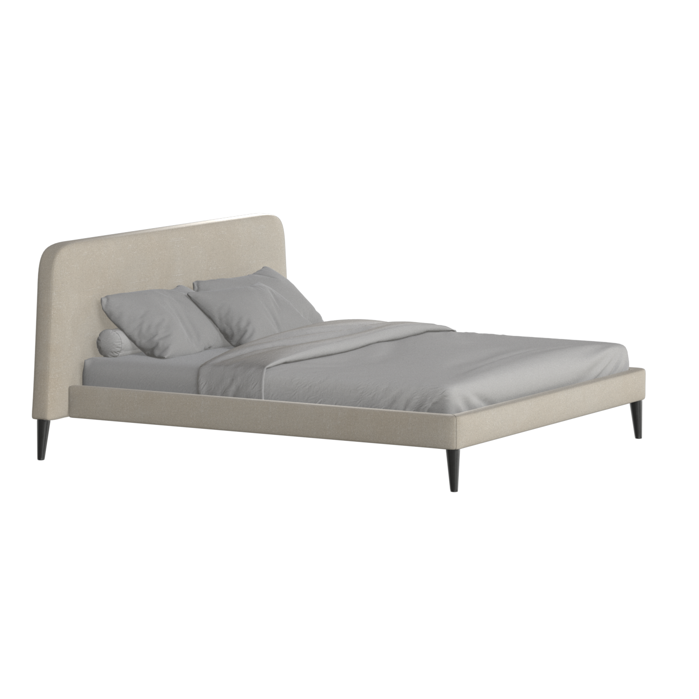 Lit double Selma avec capitonnage vertical profond