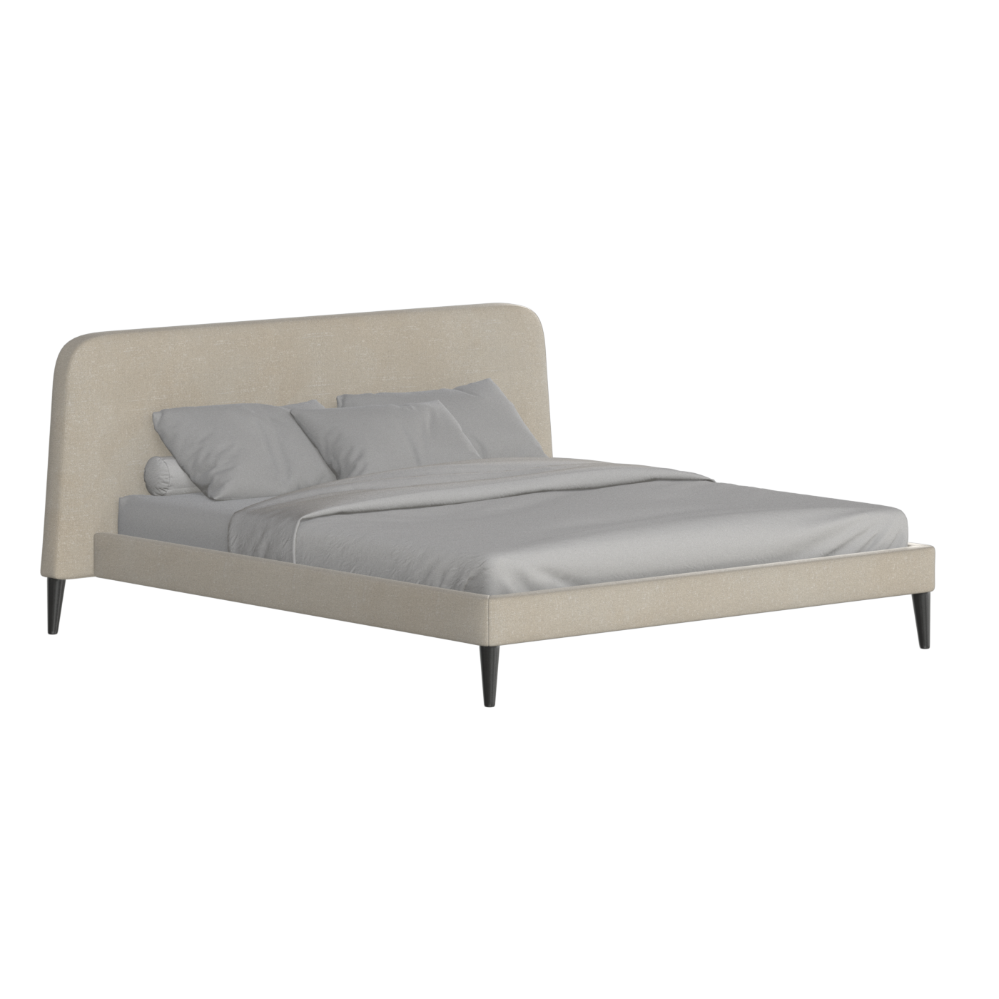 Lit double Selma avec capitonnage vertical profond