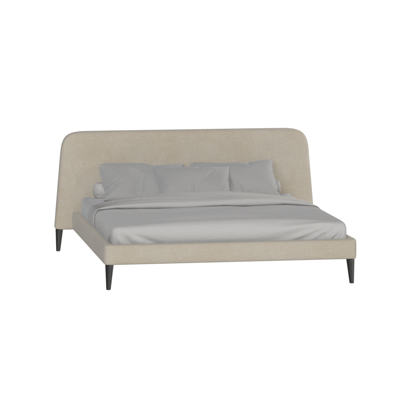 Lit double Selma avec capitonnage vertical profond