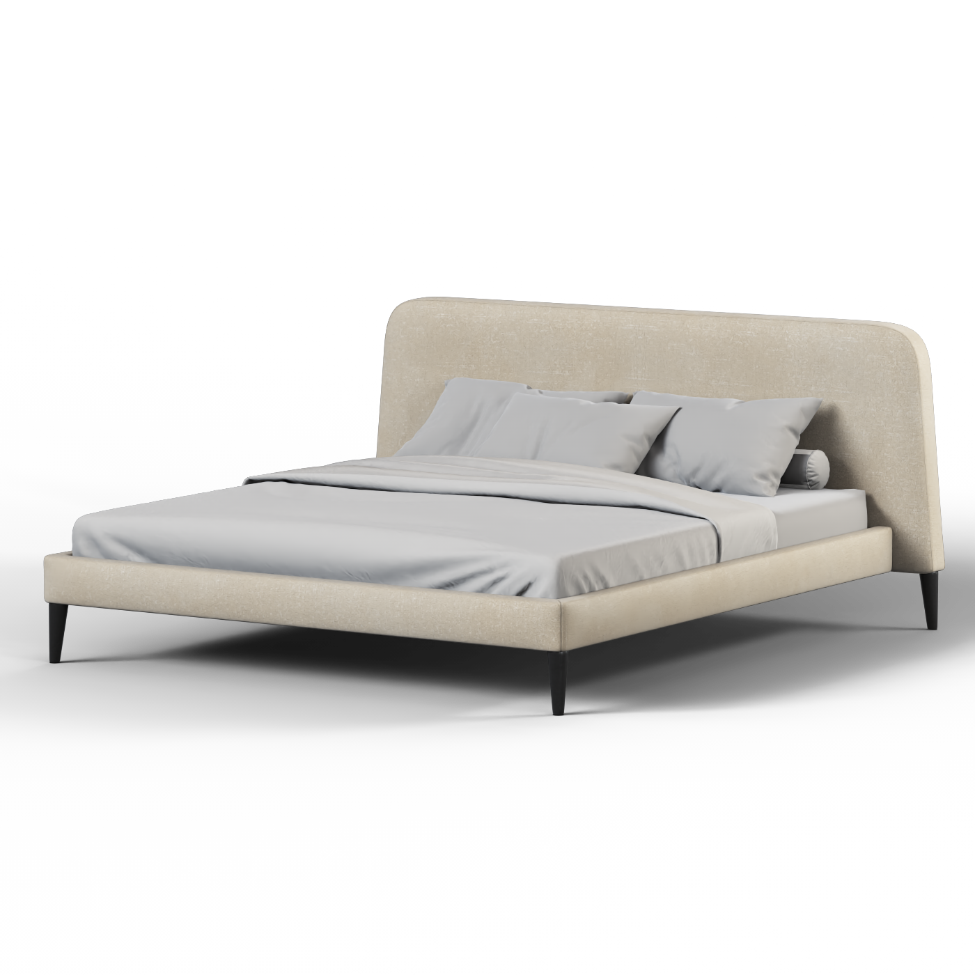 Lit double Selma avec capitonnage vertical profond