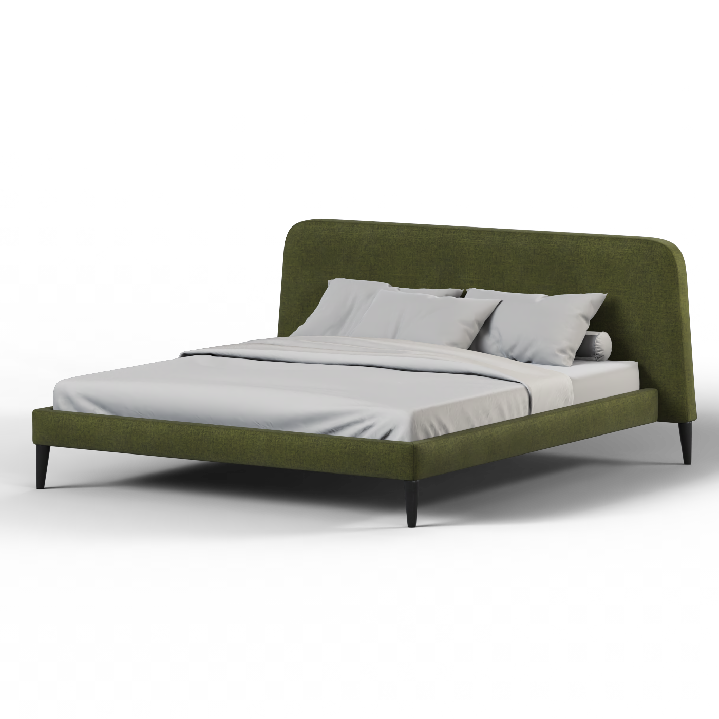 Lit double Selma avec capitonnage vertical profond