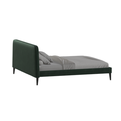 Lit double Selma avec capitonnage vertical profond