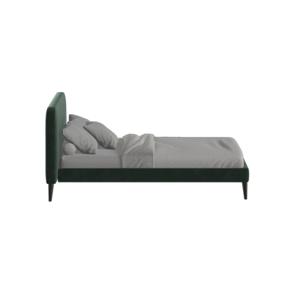 Lit double Selma avec capitonnage vertical profond