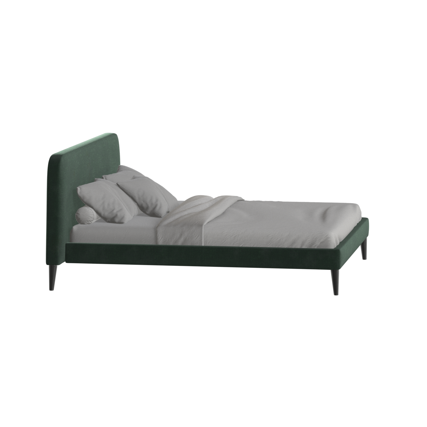 Lit double Selma avec capitonnage vertical profond