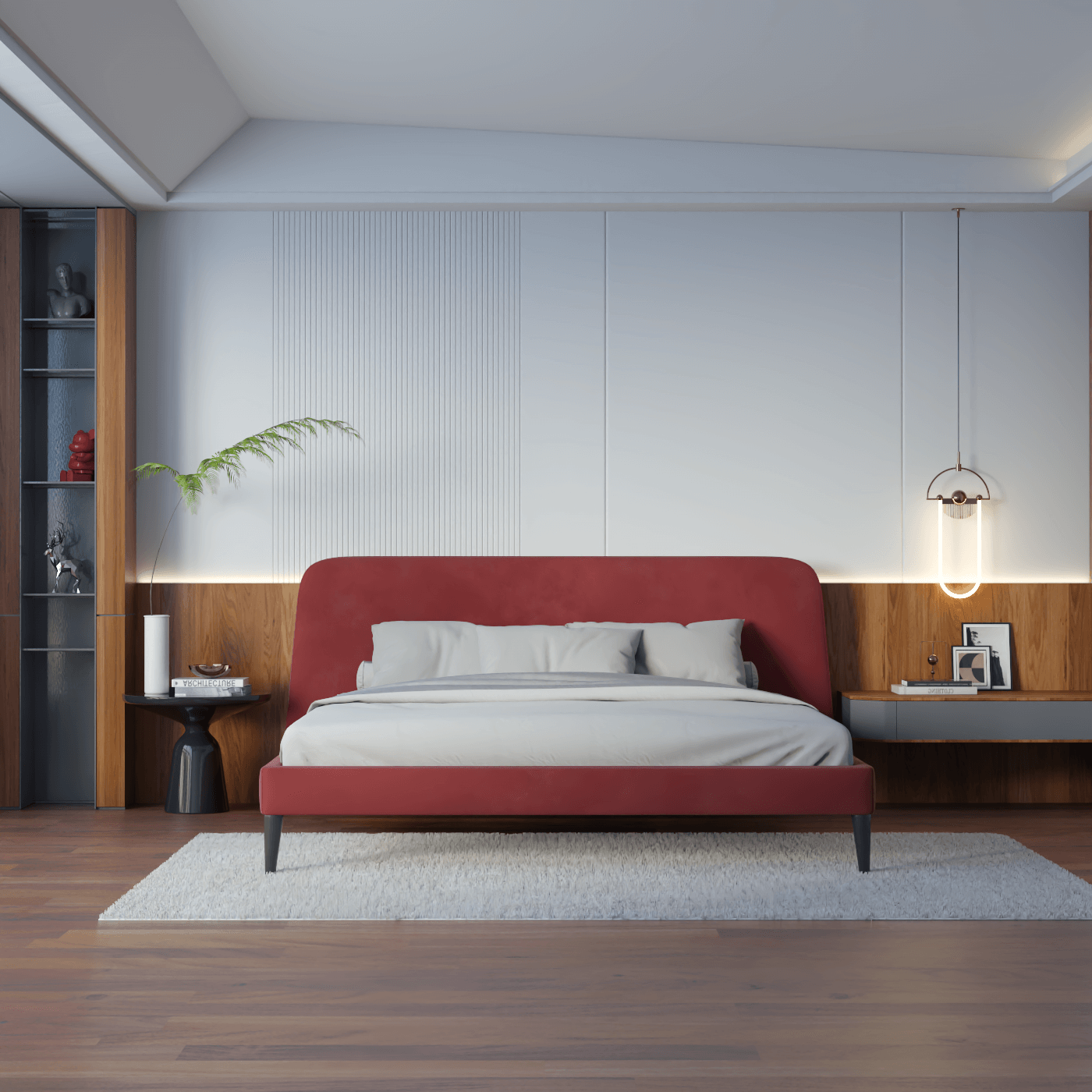 Selma Double Bed with Deep Vertical Tufting