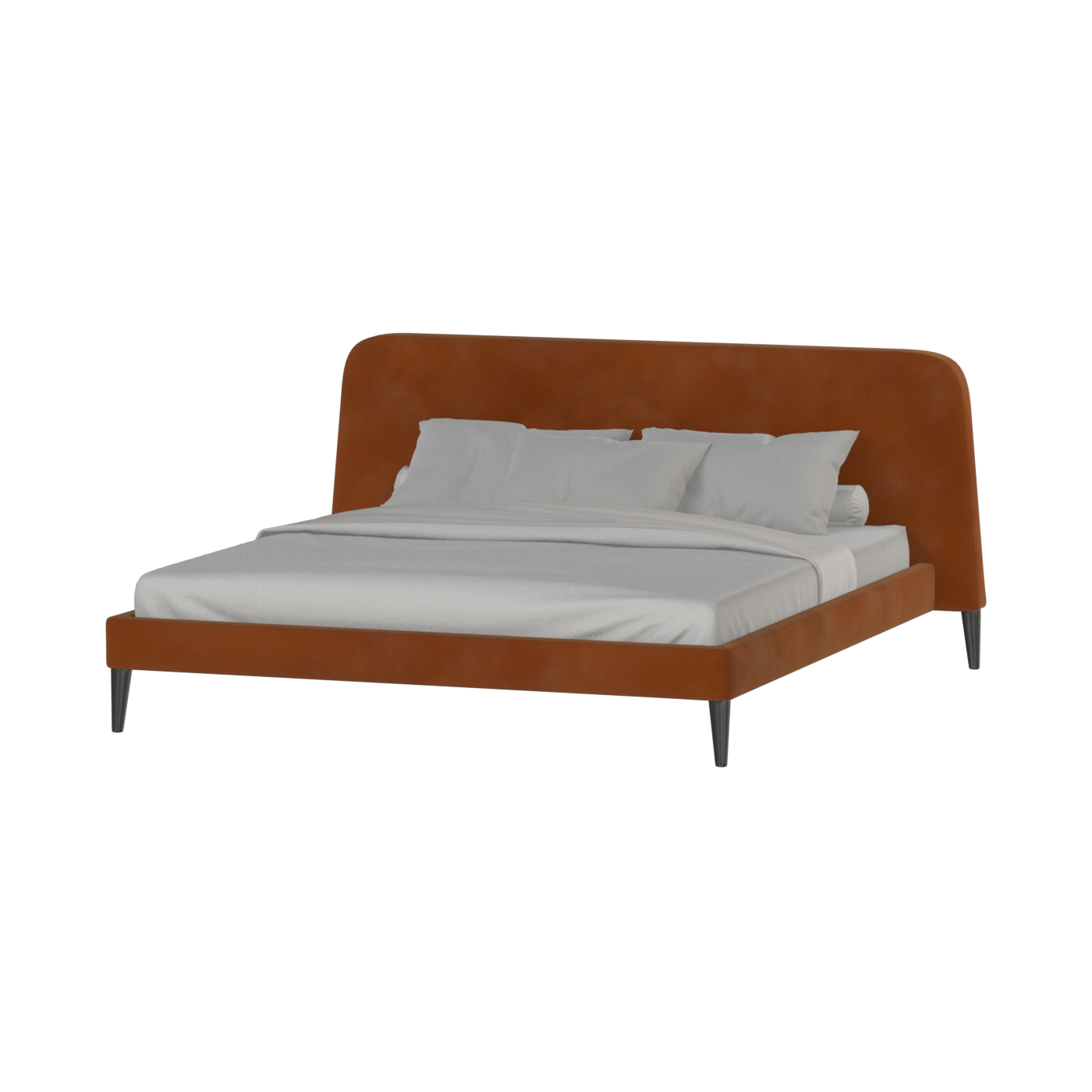 Lit double Selma avec capitonnage vertical profond
