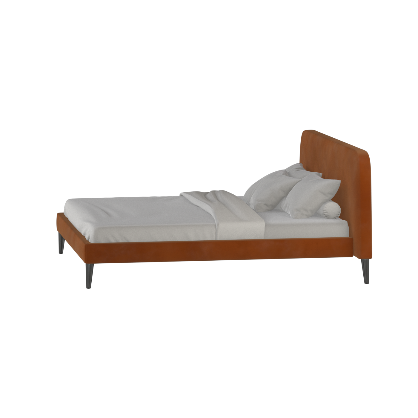 Lit double Selma avec capitonnage vertical profond