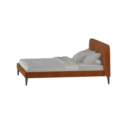Lit double Selma avec capitonnage vertical profond
