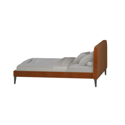 Lit double Selma avec capitonnage vertical profond