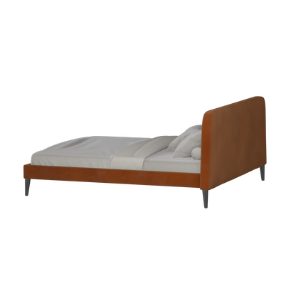 Lit double Selma avec capitonnage vertical profond