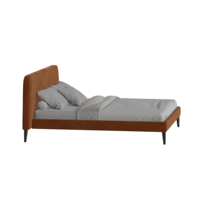 Lit double Selma avec capitonnage vertical profond