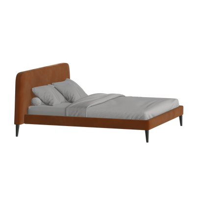 Lit double Selma avec capitonnage vertical profond