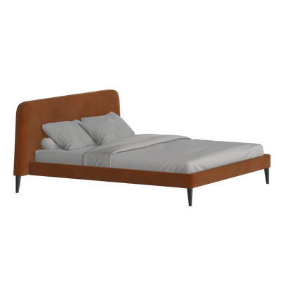 Lit double Selma avec capitonnage vertical profond