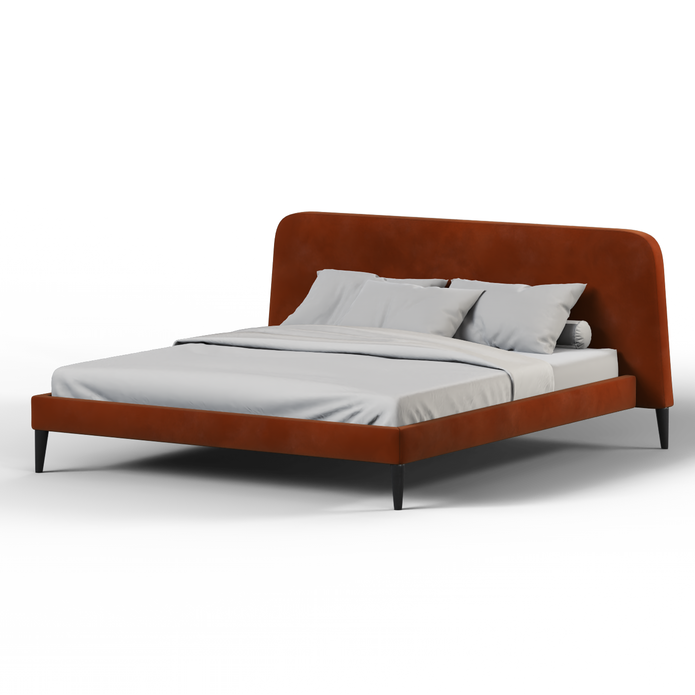 Lit double Selma avec capitonnage vertical profond