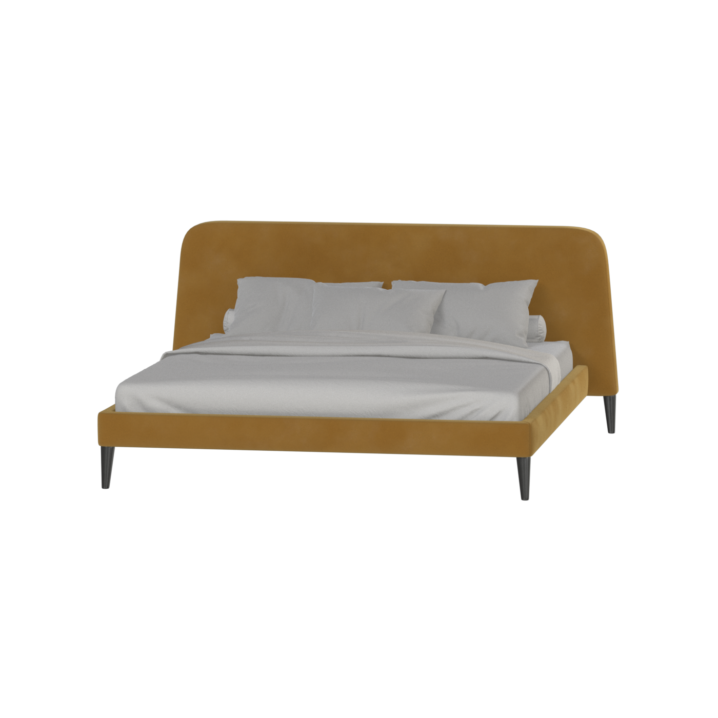 Lit double Selma avec capitonnage vertical profond