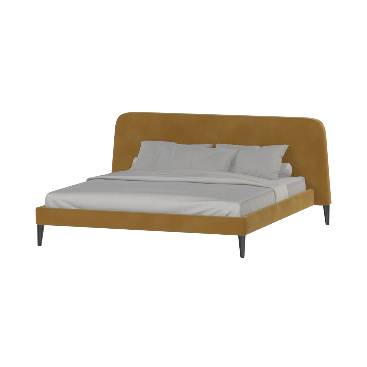 Lit double Selma avec capitonnage vertical profond