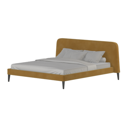 Lit double Selma avec capitonnage vertical profond