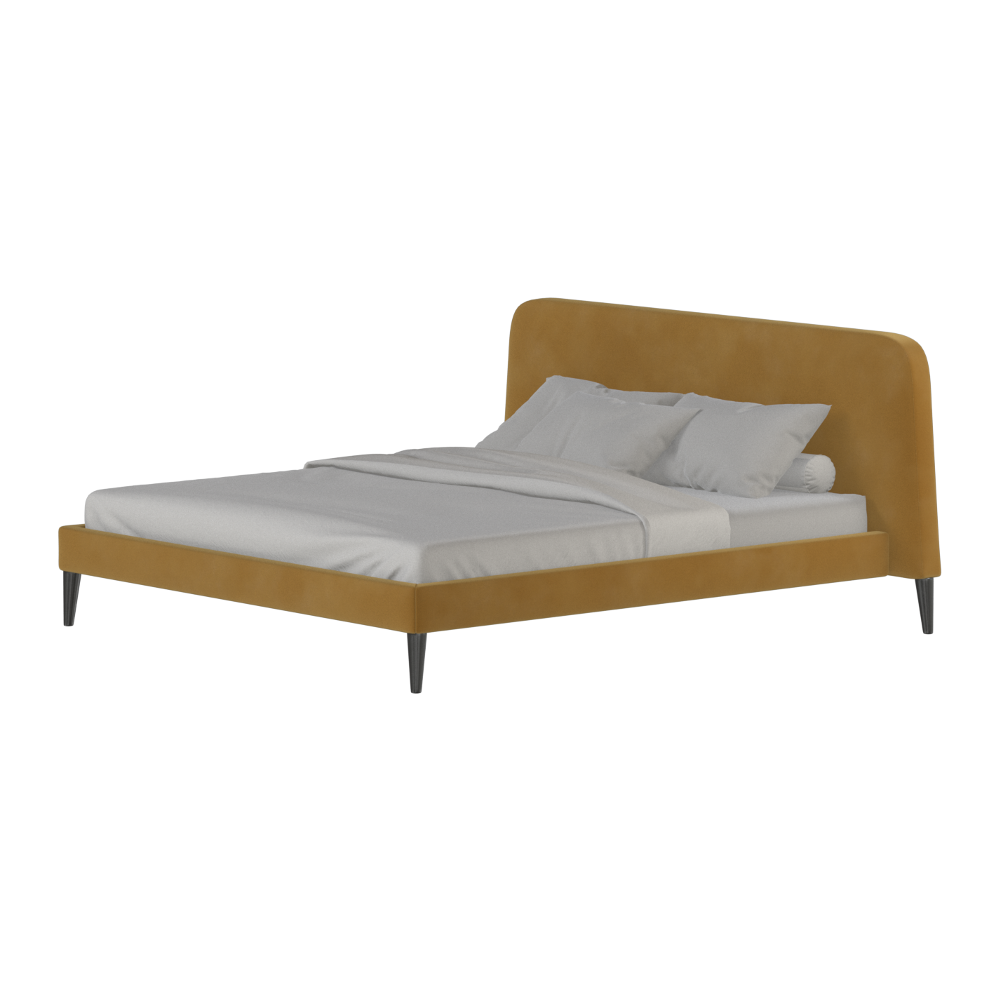 Lit double Selma avec capitonnage vertical profond