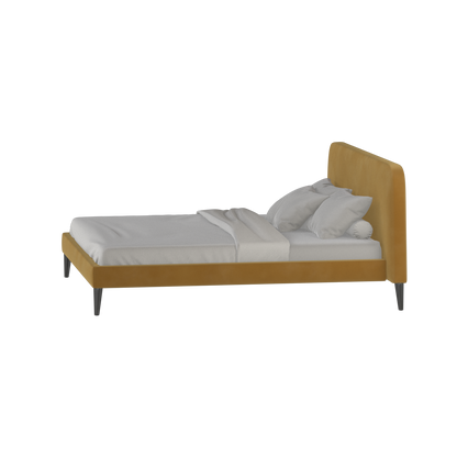 Lit double Selma avec capitonnage vertical profond