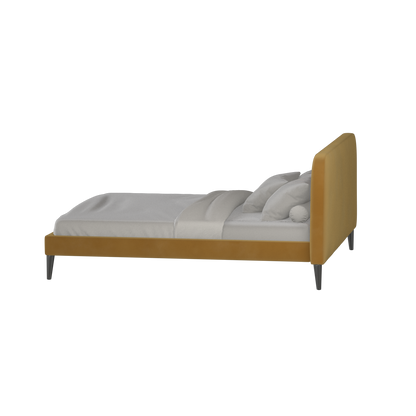 Lit double Selma avec capitonnage vertical profond