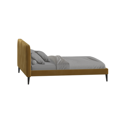 Lit double Selma avec capitonnage vertical profond