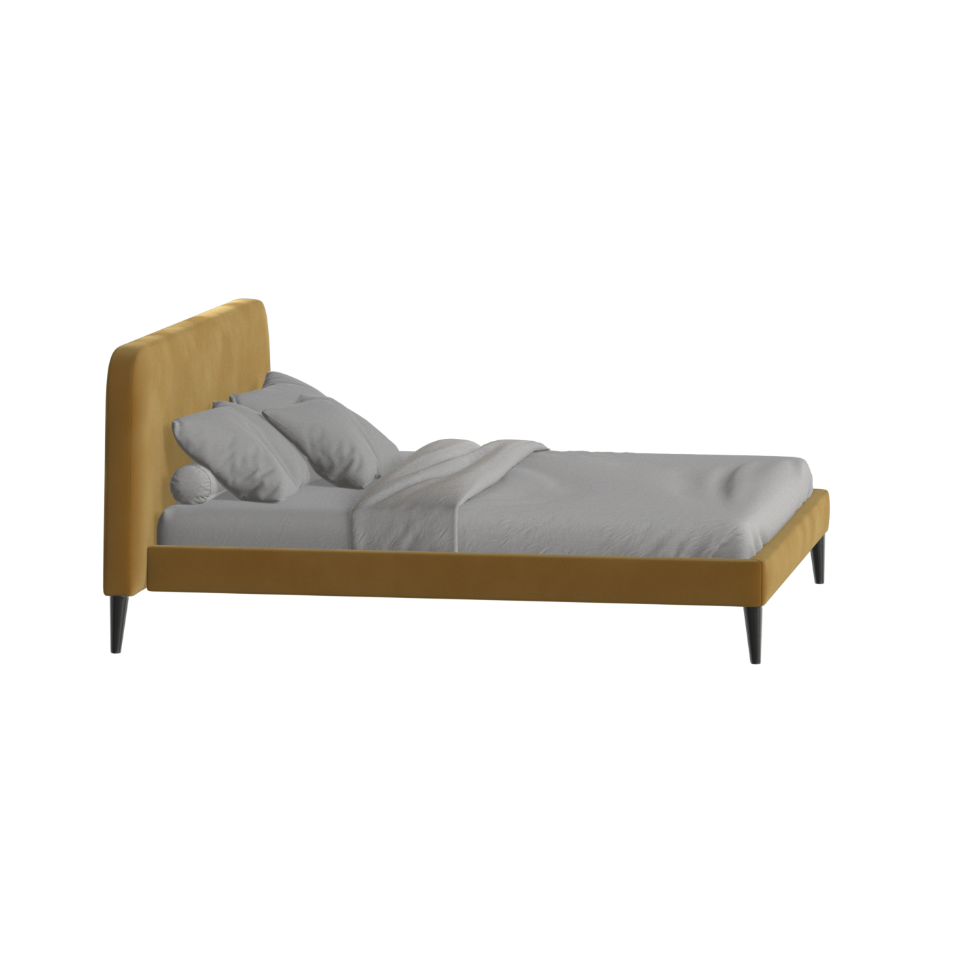 Lit double Selma avec capitonnage vertical profond