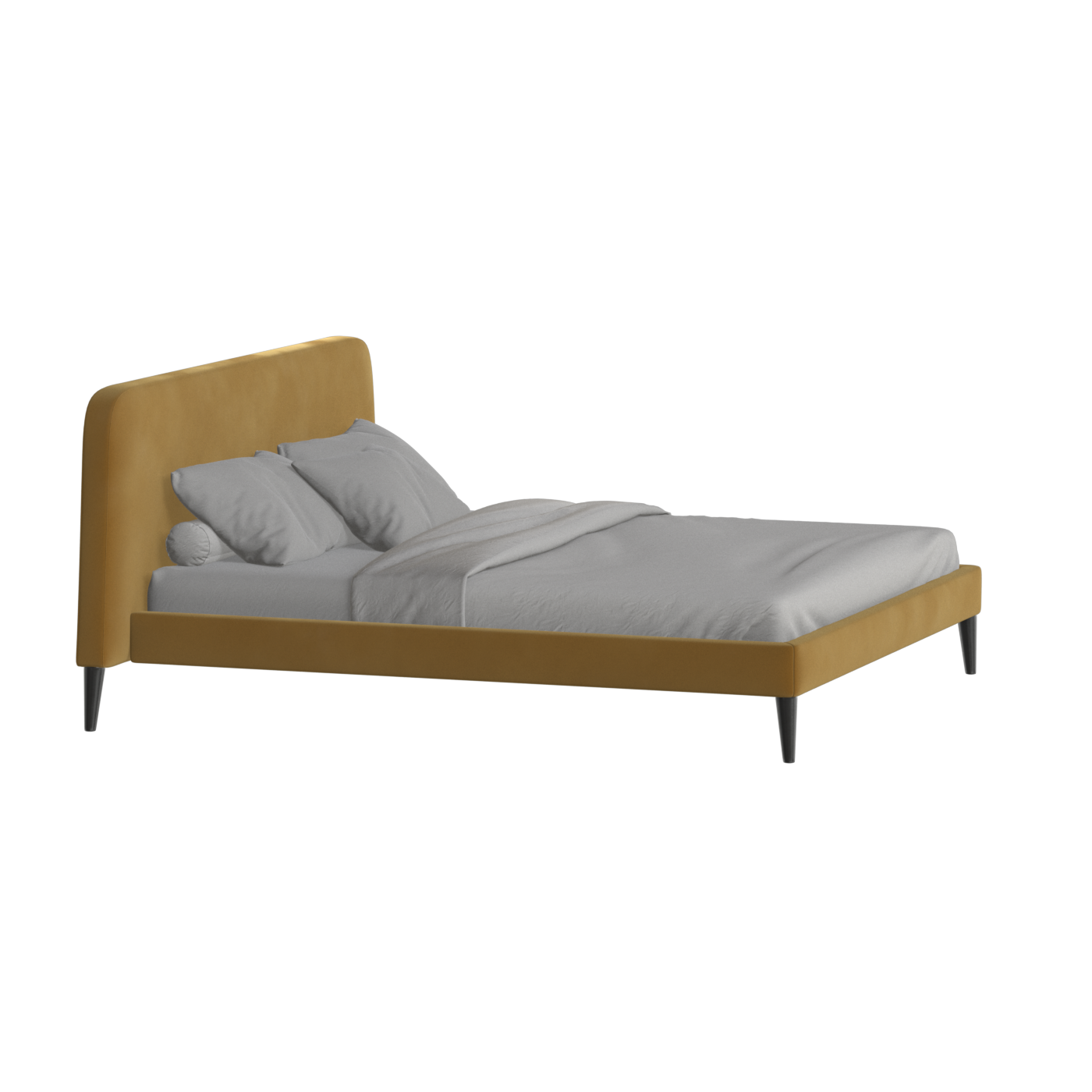 Lit double Selma avec capitonnage vertical profond