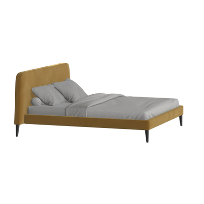 Lit double Selma avec capitonnage vertical profond