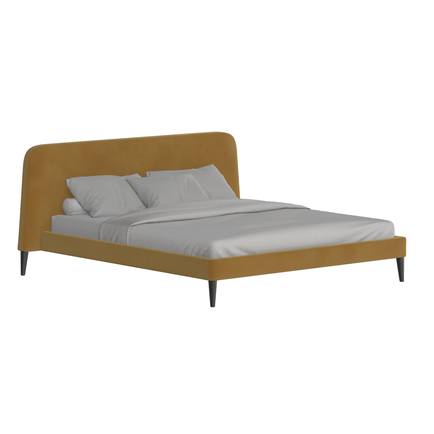 Lit double Selma avec capitonnage vertical profond