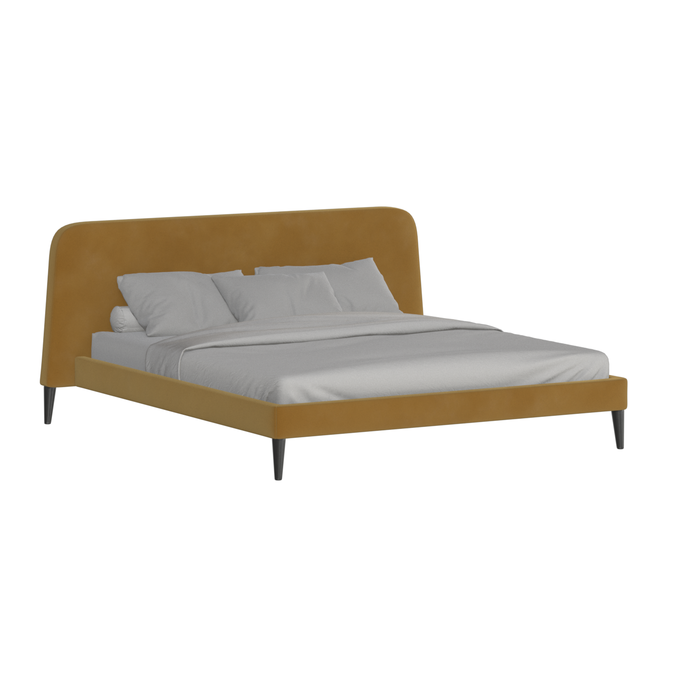 Lit double Selma avec capitonnage vertical profond