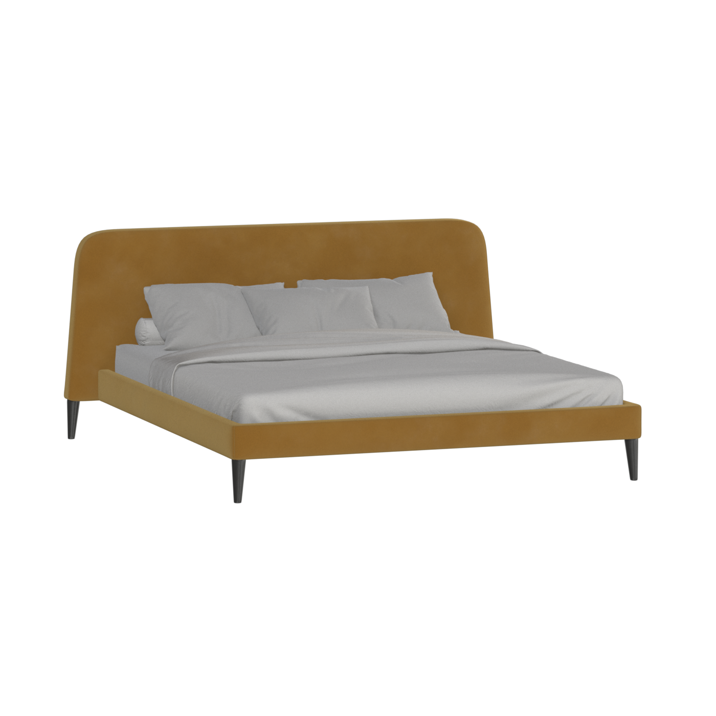 Lit double Selma avec capitonnage vertical profond