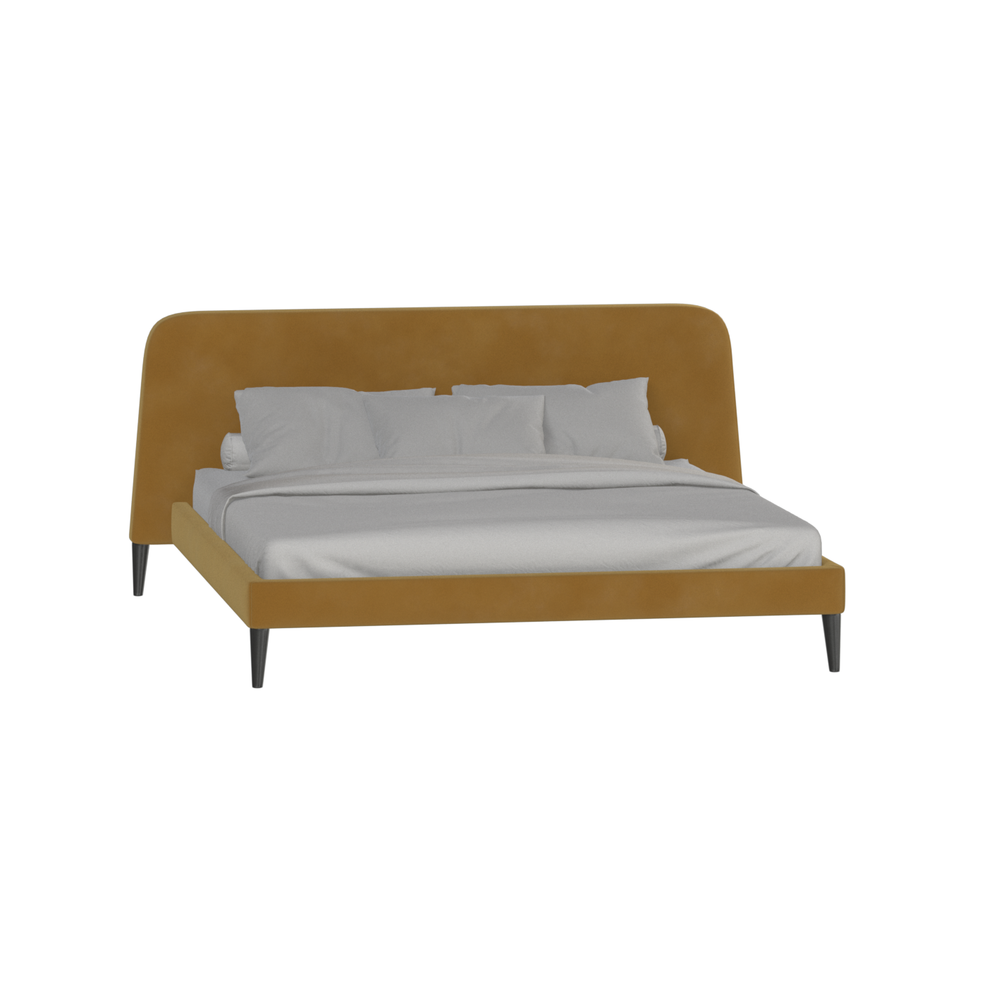Lit double Selma avec capitonnage vertical profond
