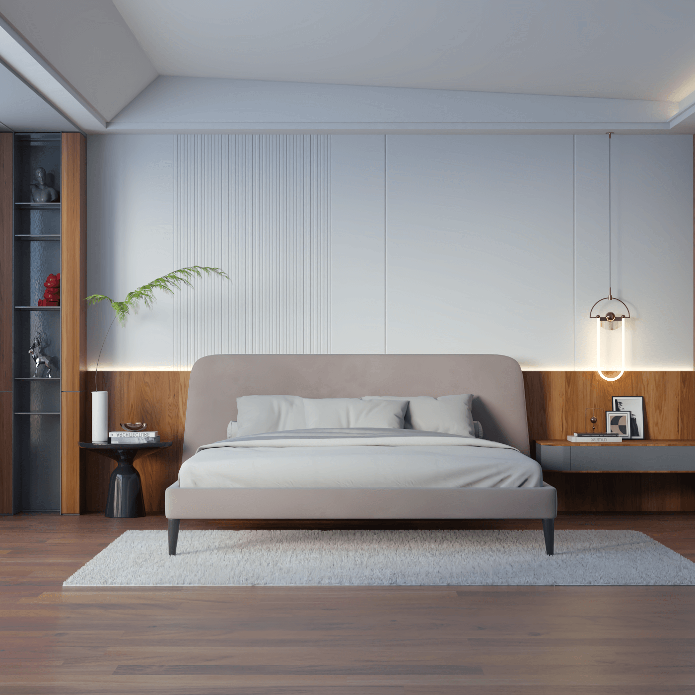 Selma Double Bed with Deep Vertical Tufting