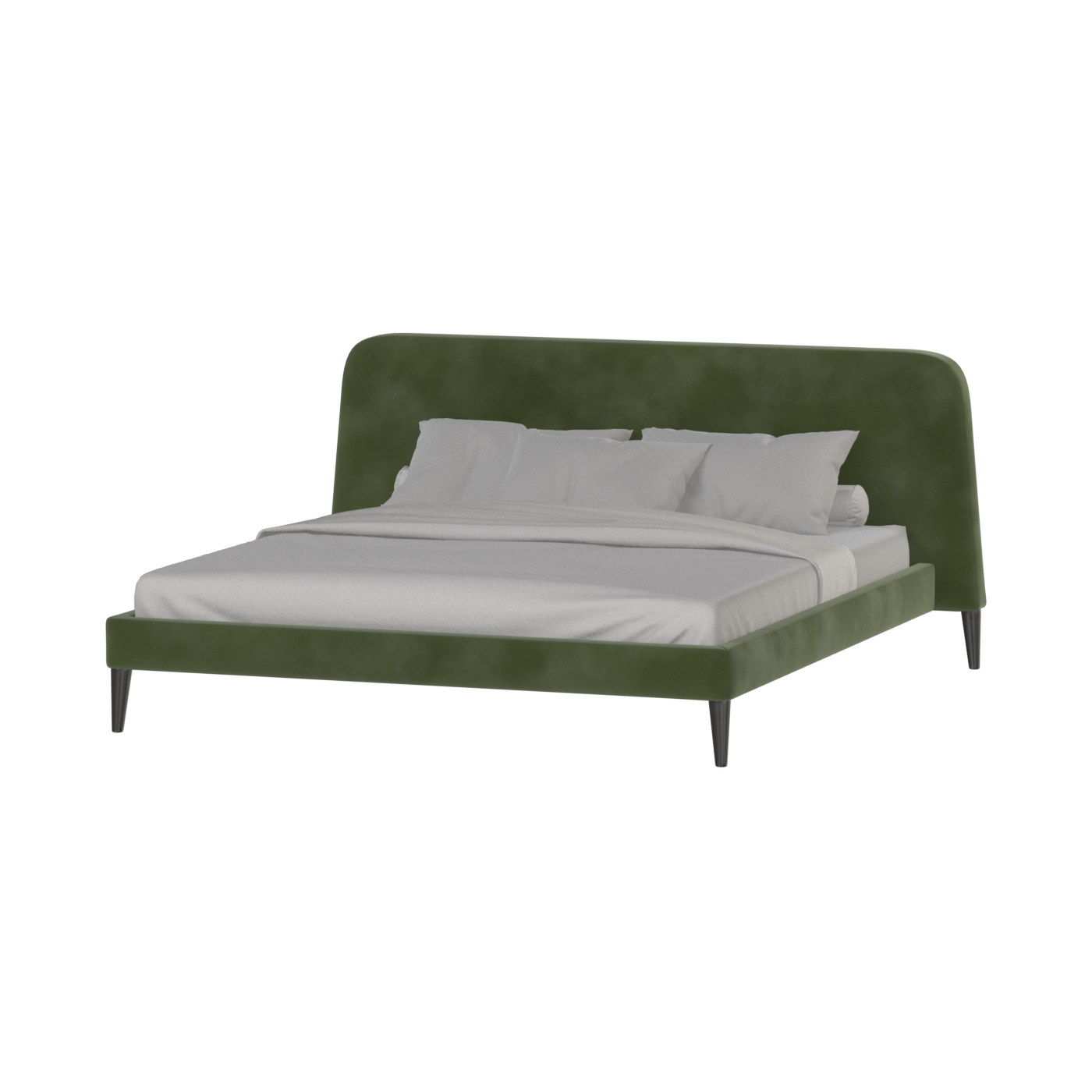 Lit double Selma avec capitonnage vertical profond