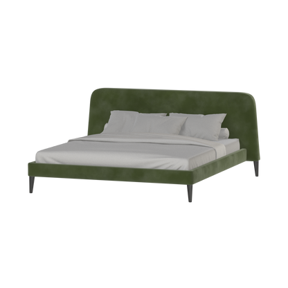 Lit double Selma avec capitonnage vertical profond