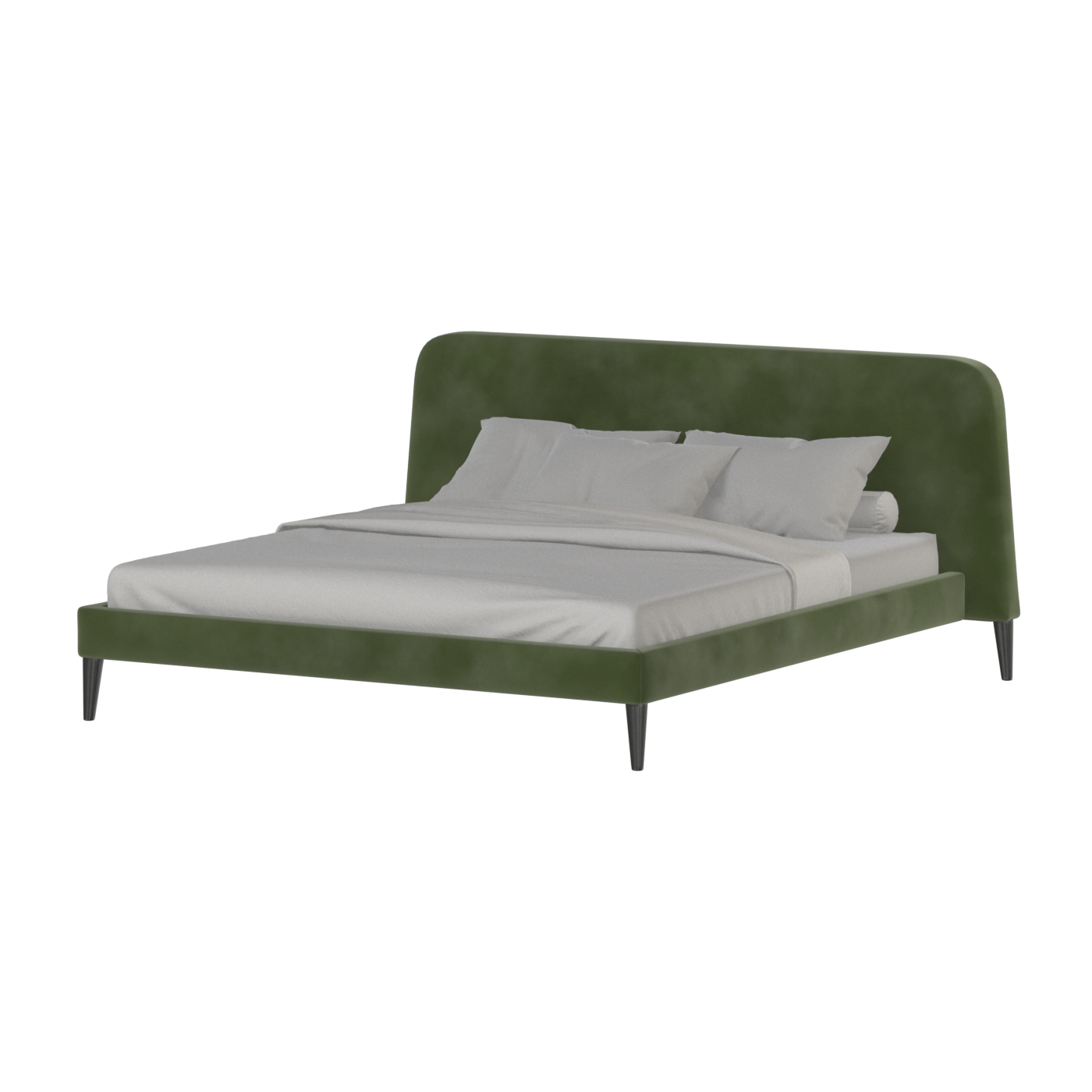 Lit double Selma avec capitonnage vertical profond